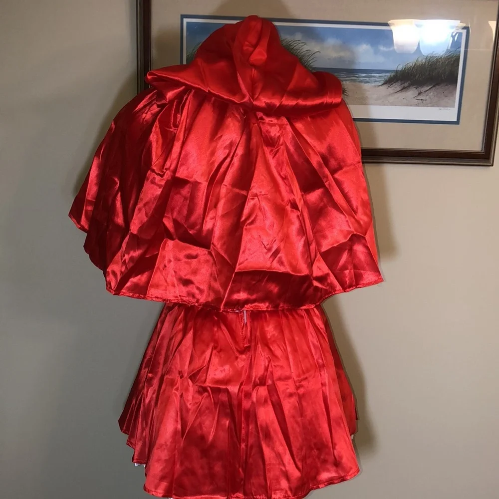 Costume RED RIDING HOOD Sexy Dress With Cape Adult Size Medium 6-8 - Picture 7 of 16